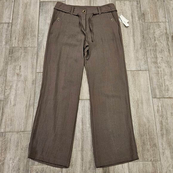 Sandro Pants Women Size 12 Straight Leg Lightweight Washable Trouser Heath Cliff - Picture 1 of 13